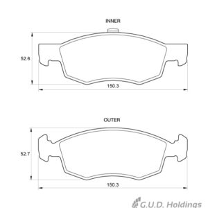 D3763 Front Brake Pads Safeline Fiat / Nissan